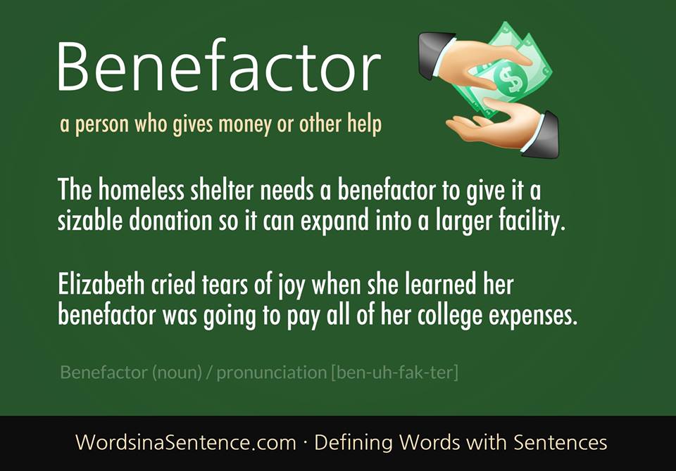 What Is The Definition Of Benefactor In English