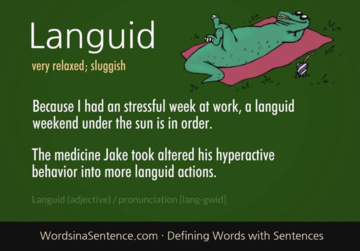 Sentence On Languid