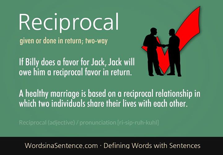 Reciprocal Sentence Examples